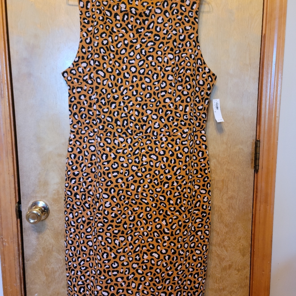 Old navy leopard sheath dress sz XL